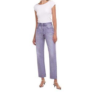 NWT AGOLDE '90s Pinch-Waist Ultra High Rise Straight Jeans Purple Size 29